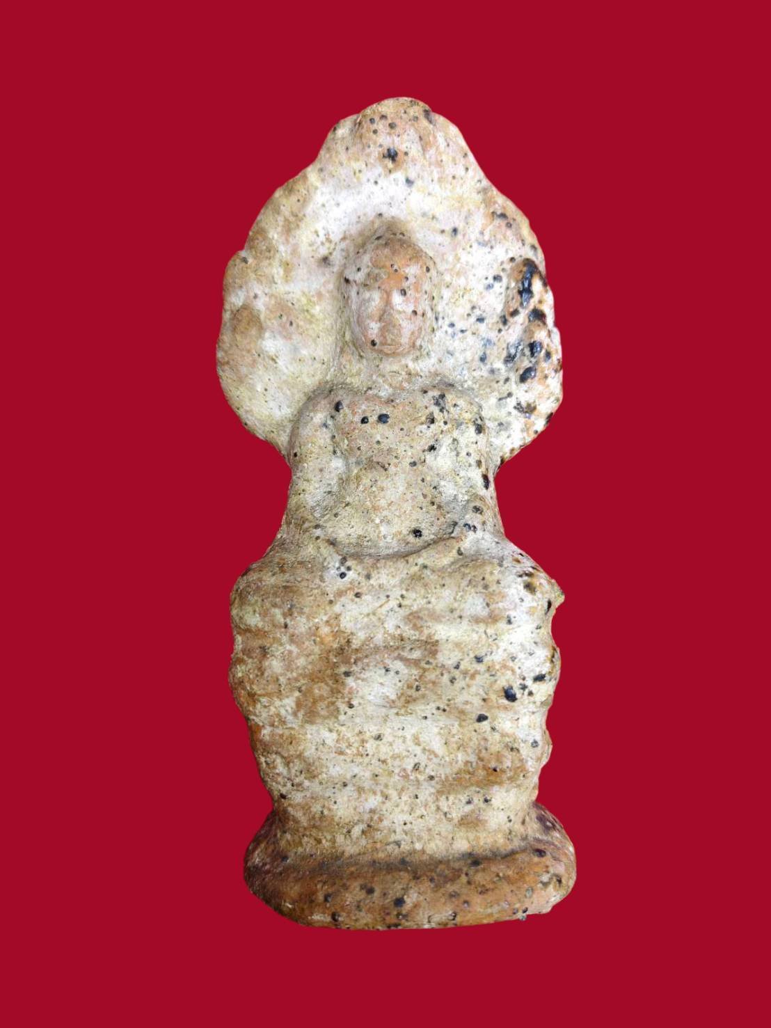 307337 พระนาคปรก เนื้อดินผสมด้วย หลวงปู่ศุข  วัดปากคลองมะขามเฒ่า  พุทธศักราช 2440-2460 