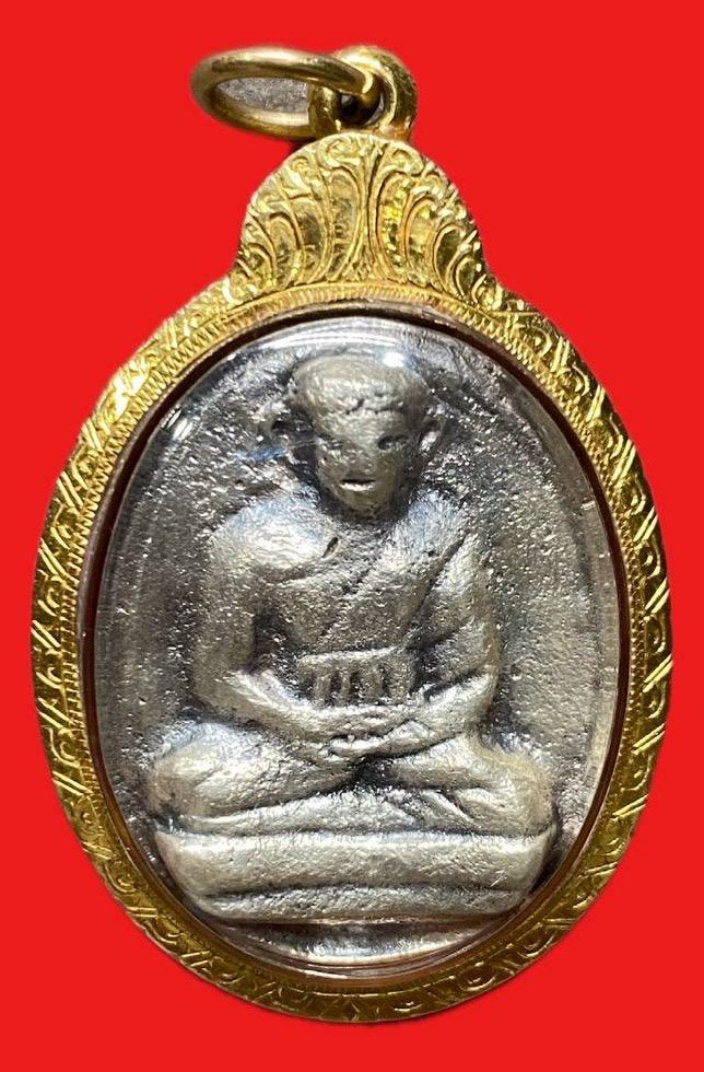 308766 หลวงพ่อไปล่ วัดกำแพง ไข่รุ่น2  สร้างหอพระไตรปิฎก  ปี2539 เนื้อเงิน กทม.
