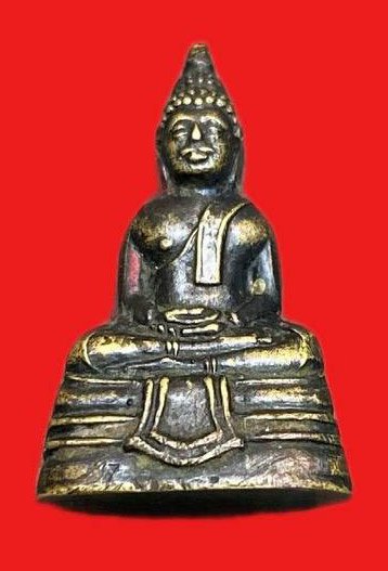 308770 หลวงพ่อโสธร วัดโสธรวรารามวรวิหาร  กริ่ง รุ่นแรก ปี2500  เนื้อทองเหลืองรมดำ  จ.ฉะเชิงเทรา 