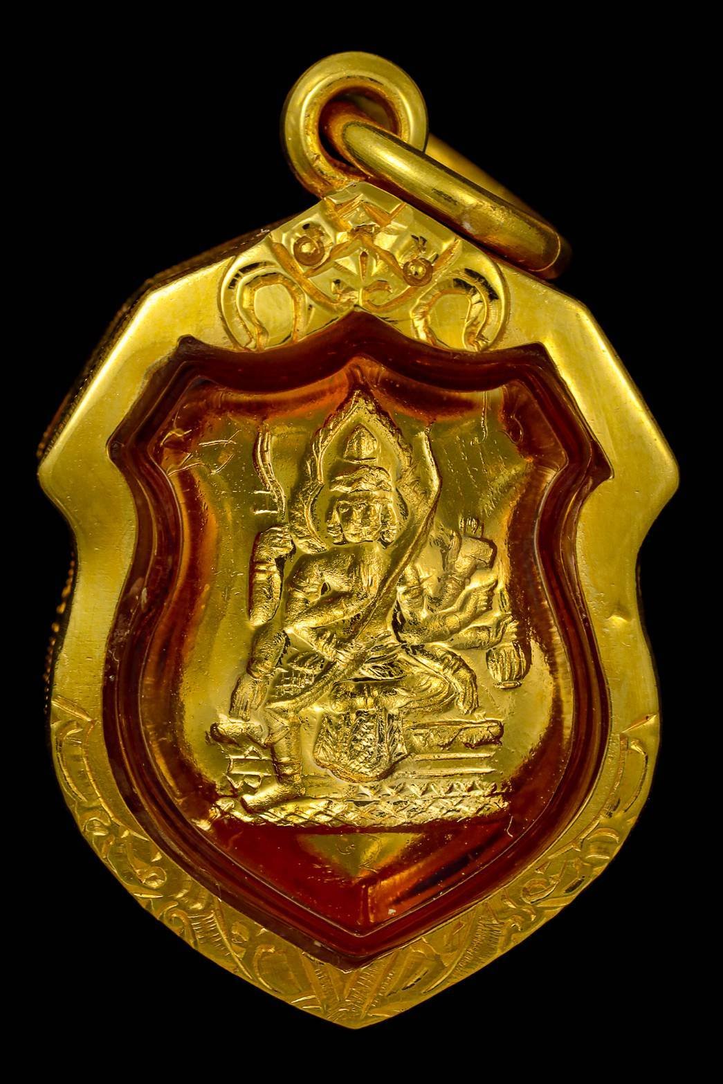 297514 เหรียญพระพรหม อาร์มเล็ก หลวงปู่สีห์ วัดสะแก เนื้อทองคำ (บล็อกแรก) ปี 2523  จังหวัดอยุธยา