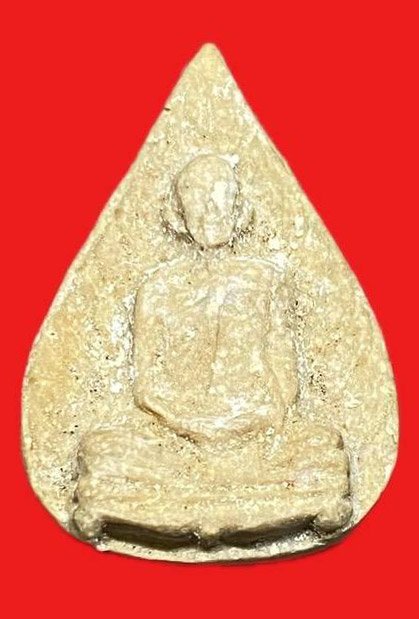 309123 หลวงปู่โต๊ะ  วัดประดู่ฉิมพลี  รูปเหมือนใบโพธิ์  พิมพ์หลังยันต์ตรี  ปี2523  เนื้อเกสร กทม.