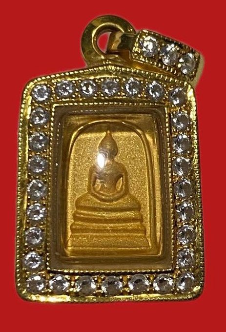 309191 พระพุทธโสธร  พิมพ์สมเด็จ คะแนนหลังสมเด็จโต  วัดโสธรวราราม ปี2550  เนื้อทองคำ จ.ฉะเชิงเทรา
