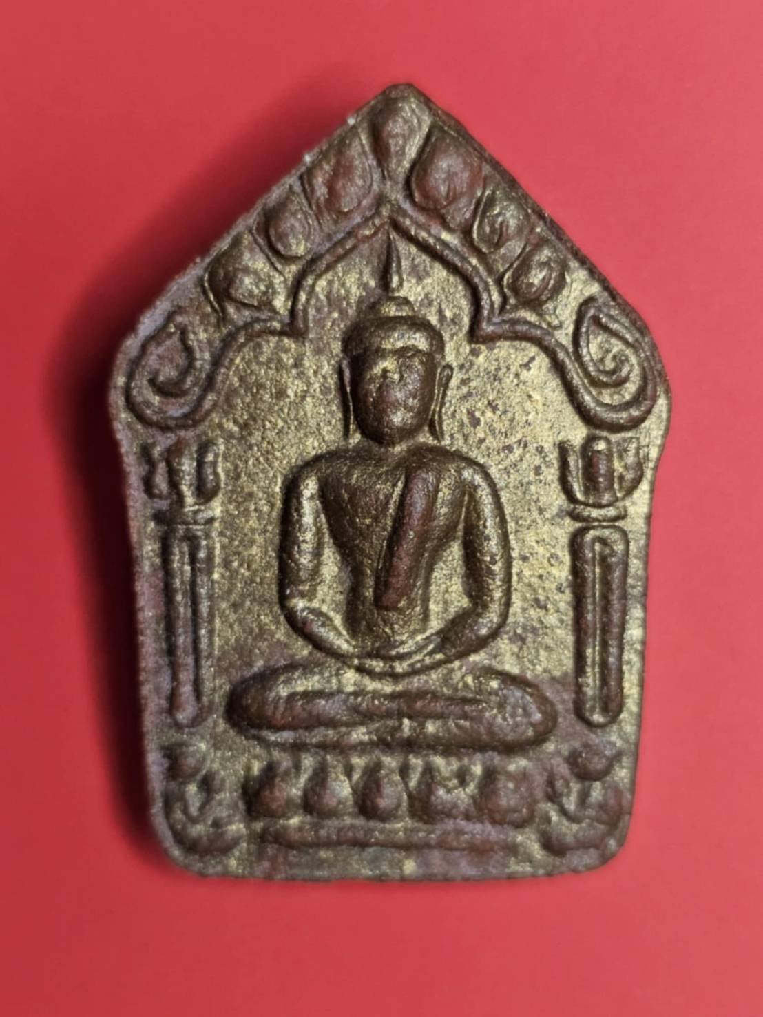 303258 พระขุนแผนผงพรายกุมาร ทาทอง 2ด้าน บล็อก2 ฝังตะกรุดสาริกาคู่ หลวงปู่ทิม วัดละหารไร่  ปี2516-2517 จ.ระยอง