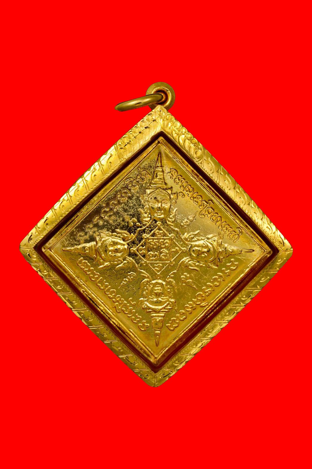  296575 เหรียญ จำปีเล็ก ท้าวเวสสุวรรณอาจารย์อิฐวัดจุฬามณีเนื้อทองคำ ปีพศ. 2552 จังหวัดสมุทรสงคราม