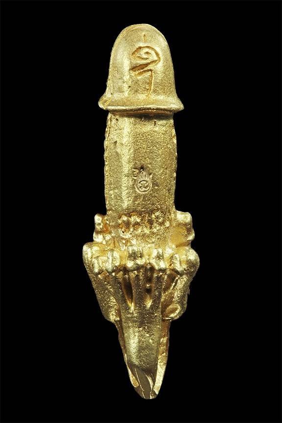 296596 ปลัดขิกเก้ายอด หลวงพ่อยิดวัดหนองจอก ปีพ. ศ. 25 36 เนื้อทองคำจังหวัดประจวบคีรีขันธ์