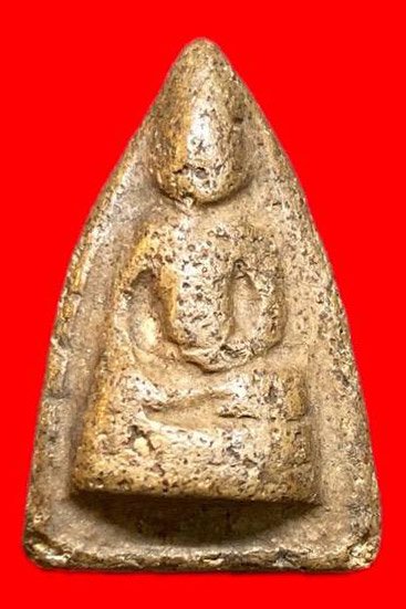 309503 คุณแม่บุญเรือน  พุทโธน้อยรุ่นแรก  พิมเล็ก ขอบกระจก  ปี2494 เนื้อดิน กทม.