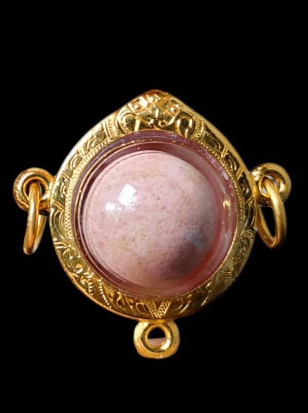 303709 ลูกอมจินดามณี พระปลัดปาน เนื้อผง พุทธศักราช 2400-2415 วัดตุ๊กตา จ.นครปฐม