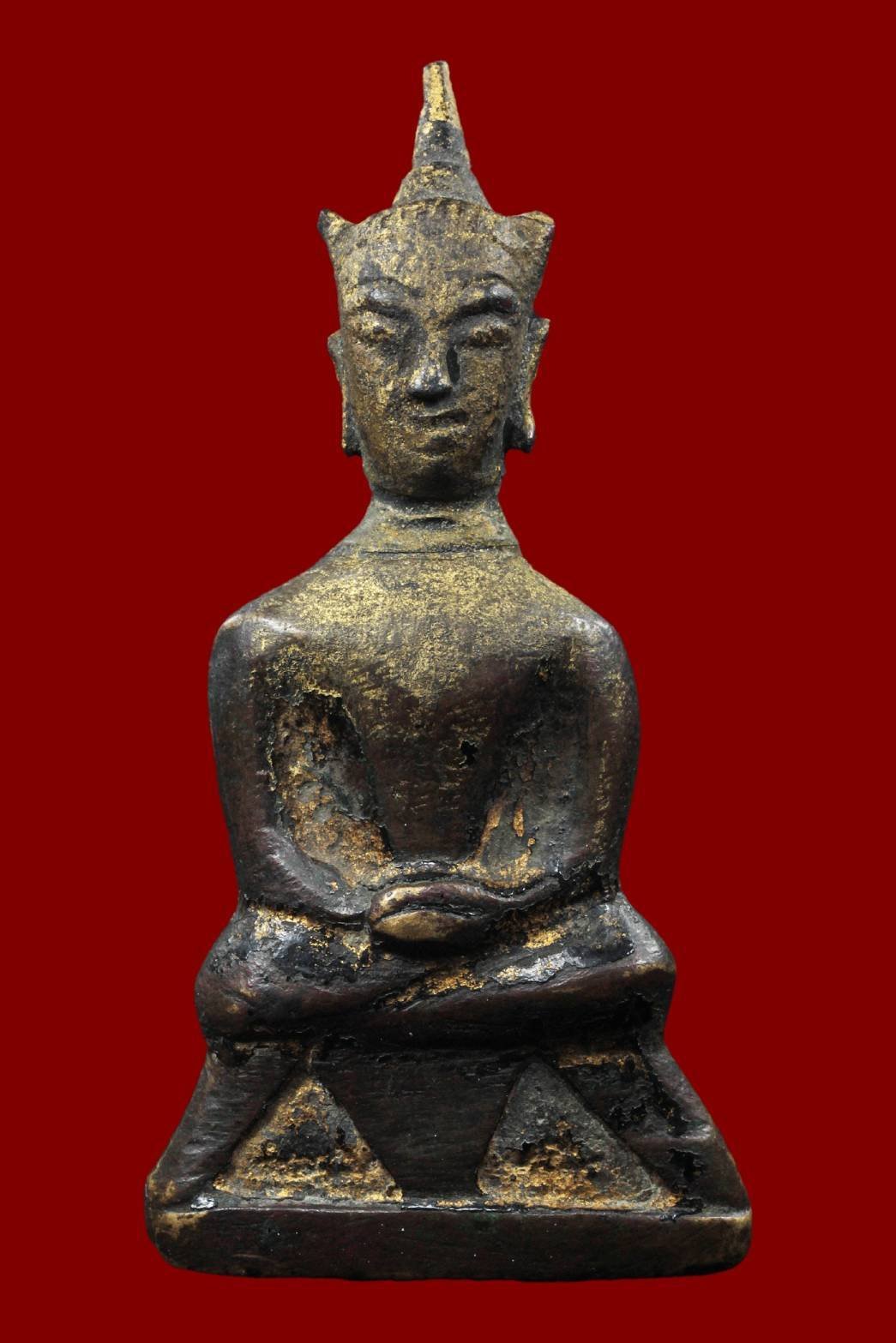 296703 เหรียญโล่ห์ พระพรหม  พิมพ์ใหญ่ เนื้อนาก หลวงปู่สีห์ วัดสะแก   ปี 2519 จังหวัดอยุธยา