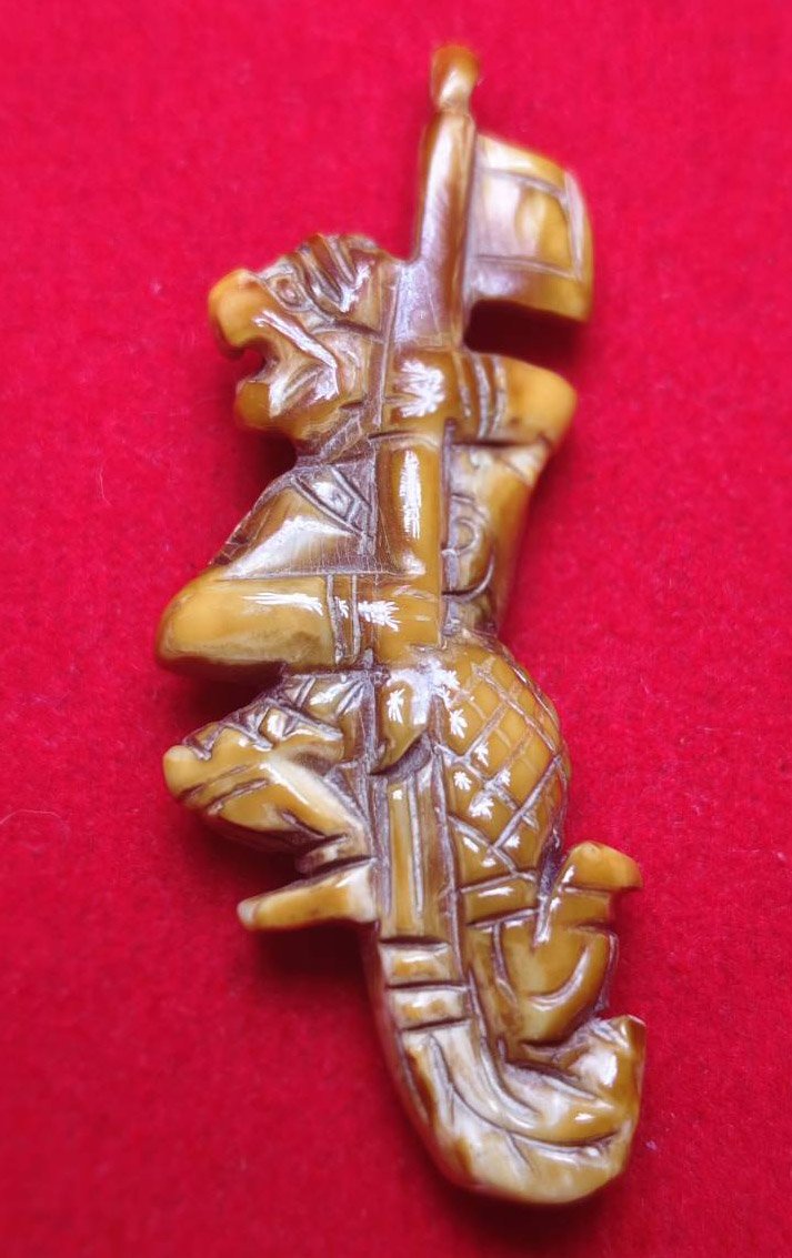 303840 หนุมานเชิญธงงาแกะ  หลวงพ่อกวย เนื้องาช้าง  สร้างปี 2509-2517  (สร้างน้อย) วัดโฆสิตาราม  (วัดบ้านแค) จ.ชัยนาท 