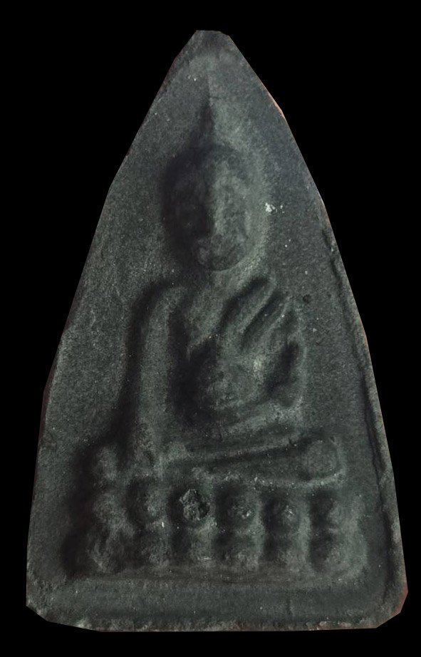 303932 พระพุทโธน้อย แม่ชีบุญเรือน วัดอาวุธวิกสิตาราม พิมพ์ใหญ่ ปี 2494 หลังยันต์มะอะระหัง เนื้อผงใบลาน กทม.