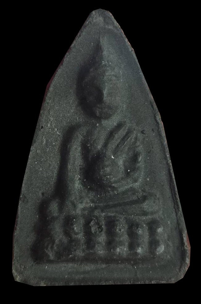  303933 พระพุทโธน้อย แม่ชีบุญเรือน วัดอาวุธวิกสิตาราม พิมพ์ใหญ่ ปี 2494 หลังยันต์มะอะระหัง เนื้อผงใบลาน กทม.