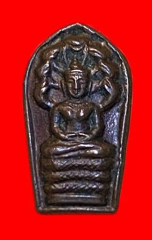 307472 หลวงปู่โต๊ะ วัดประดู่ฉิมพลี  ปรกใบมะขาม  พิมพ์หลังยันต์นะ  ปี2521 เนื้อทองแดง กทม.