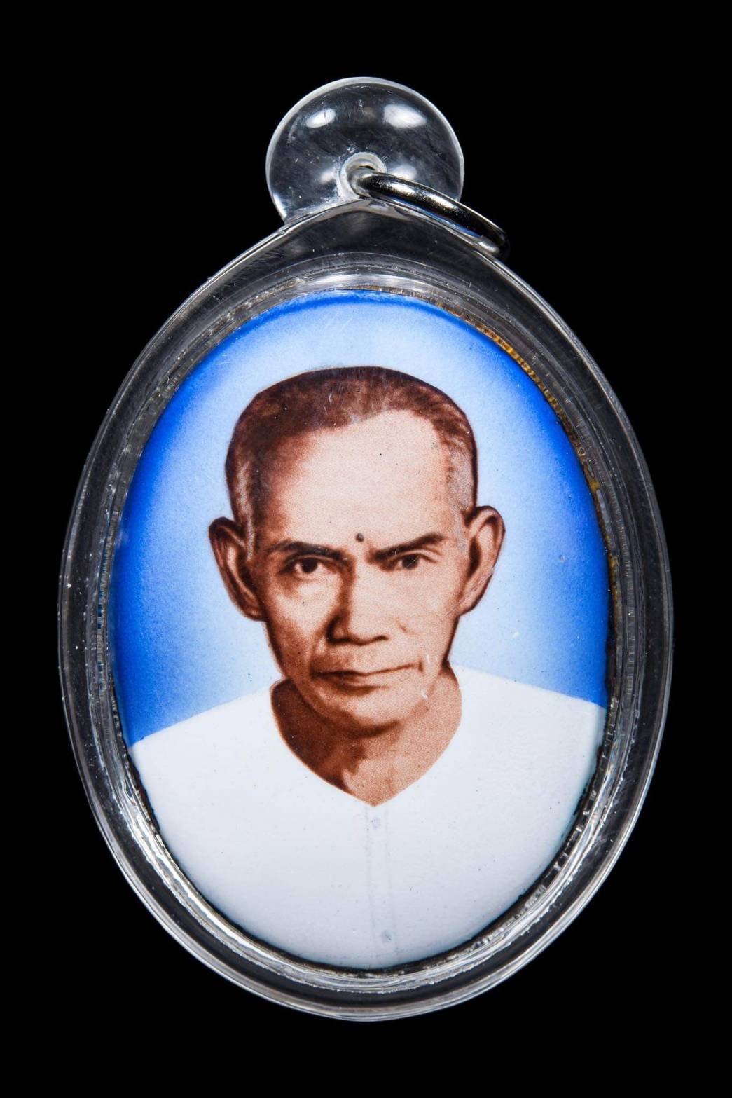(295966) เหรียญองค์เซียนแปะโค้ว หัวตะเข้ รุ่นแรก พิมพ์หลังเรียบ ปี2500 เนื้อเงิน จ.กทม.
