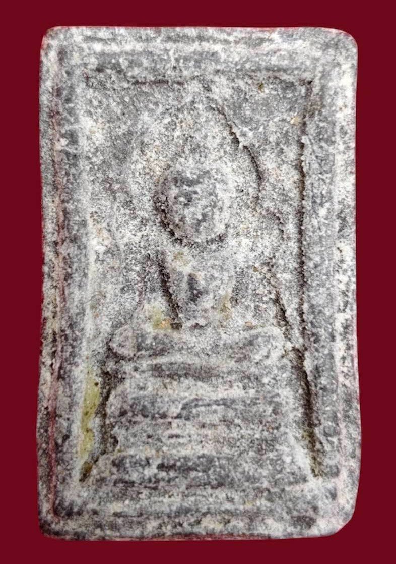 307475 พระสมเด็จแหวกม่าน  หลวงพ่อกวย เนื้อตะกั่ว  พุทธศักราช 2500  วัดโฆสิตาราม (บ้านแค)  จ.ชัยนาท 