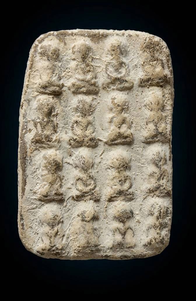 307488 พระแผงนาดูนตัด เนื้อดิน ประมาณพุทธศตวรรษ 12-16 กรุนาดูน จ.มหาสารคาม