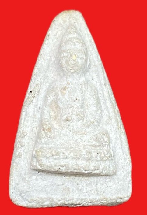 309042 คุณแม่บุญเรือน  วัดอาวุธวิกสิการาม  พุธโธน้อย รุ่นแรก   พิมพ์กลาง ขอบกระจก ปี2494 เนื้อผง กทม.